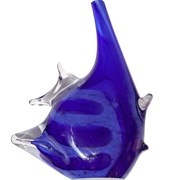 Unbranded Cobalt Blue Glass Single Bud Vase Art Home Décor - Picture 1 of 5